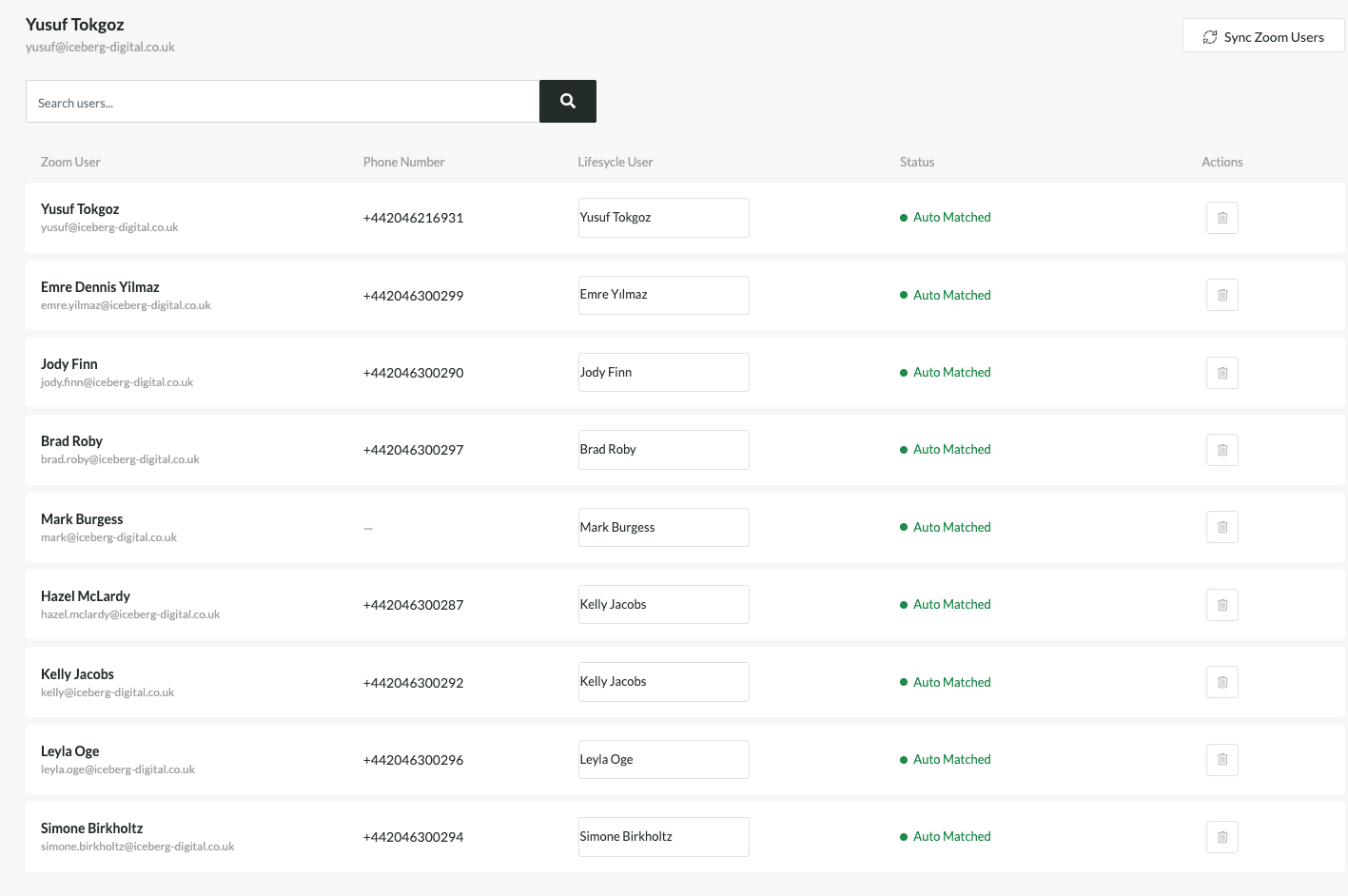 Match users screenshot